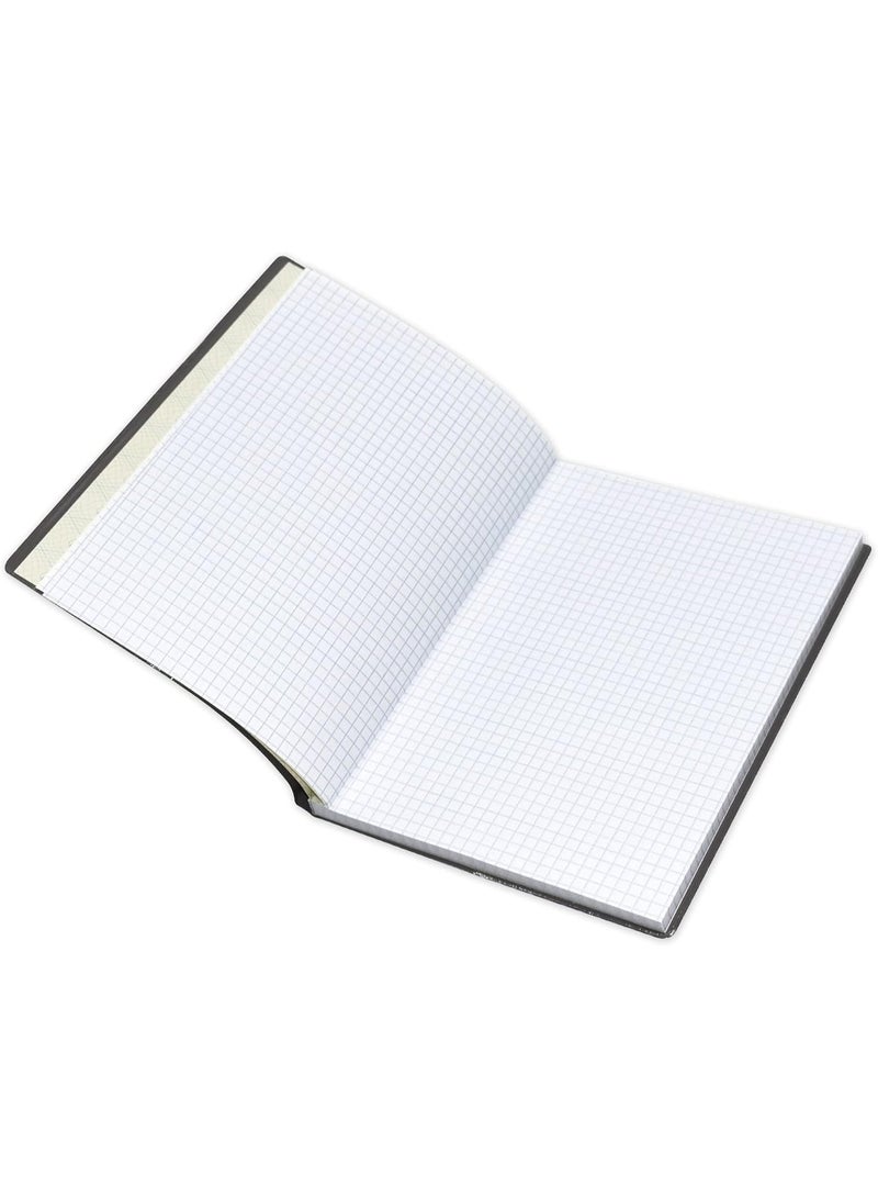 FIS A5 PVC Soft Cover Square Lines Notebook Grey/Black Pack of 5 Pieces - Image 3